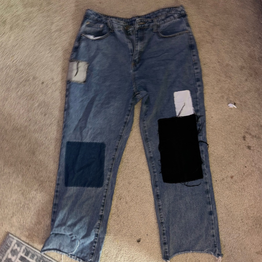 Patchwork Denim Jeans